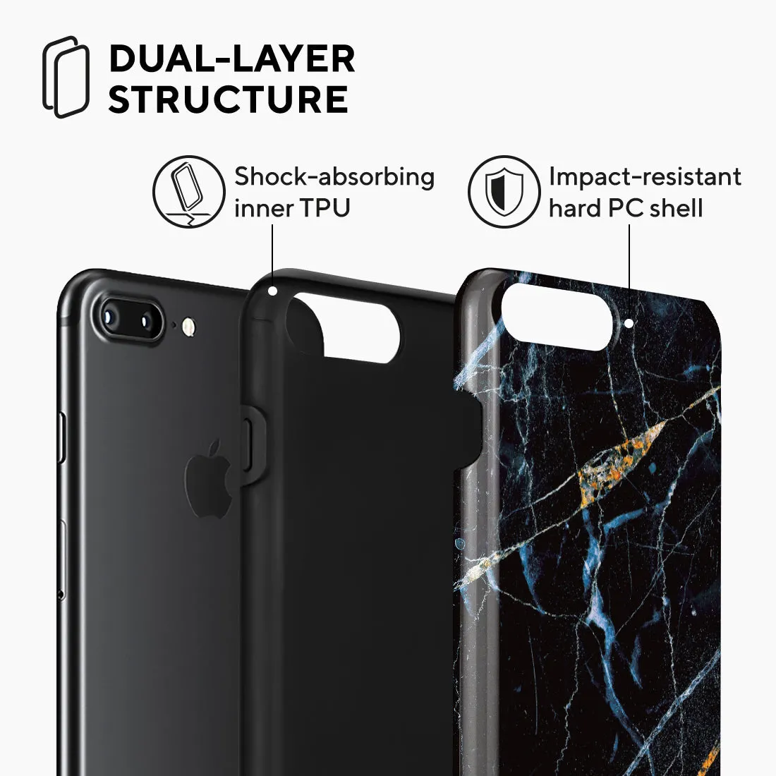 Midnight Marble - iPhone 8 Plus/7 Plus Case
