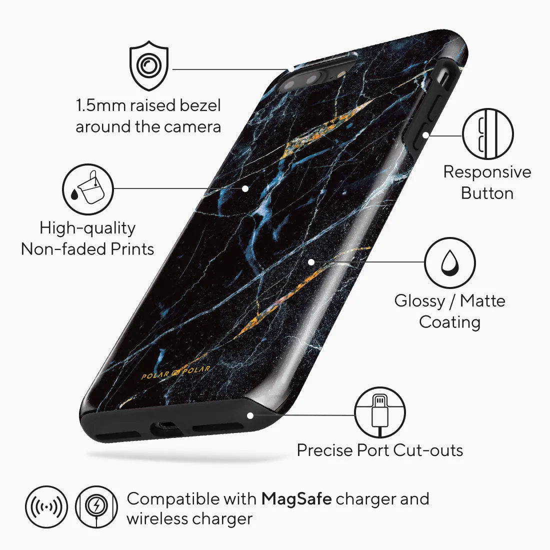 Midnight Marble - iPhone 8 Plus/7 Plus Case