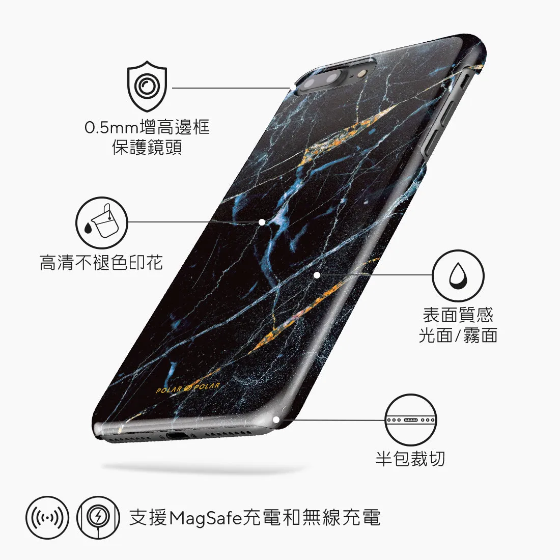 Midnight Marble - iPhone 8 Plus/7 Plus Case