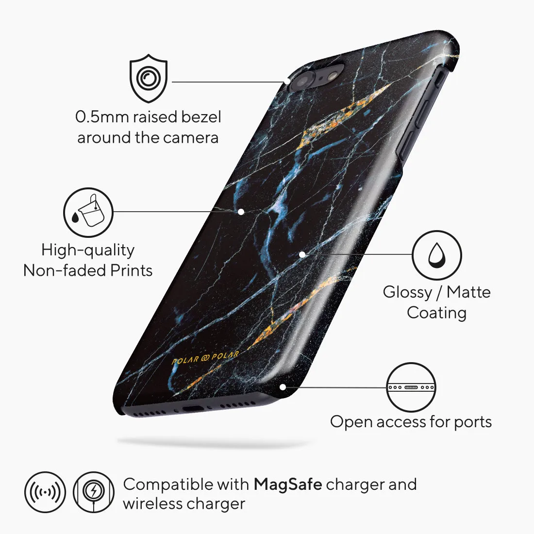 Midnight Marble - iPhone SE3 / SE2 / 8 / 7 Case