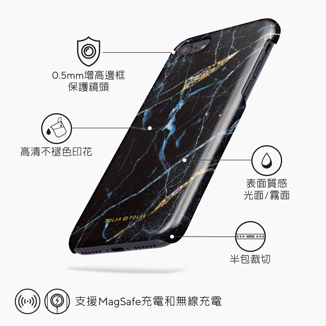 Midnight Marble - iPhone SE3 / SE2 / 8 / 7 Case