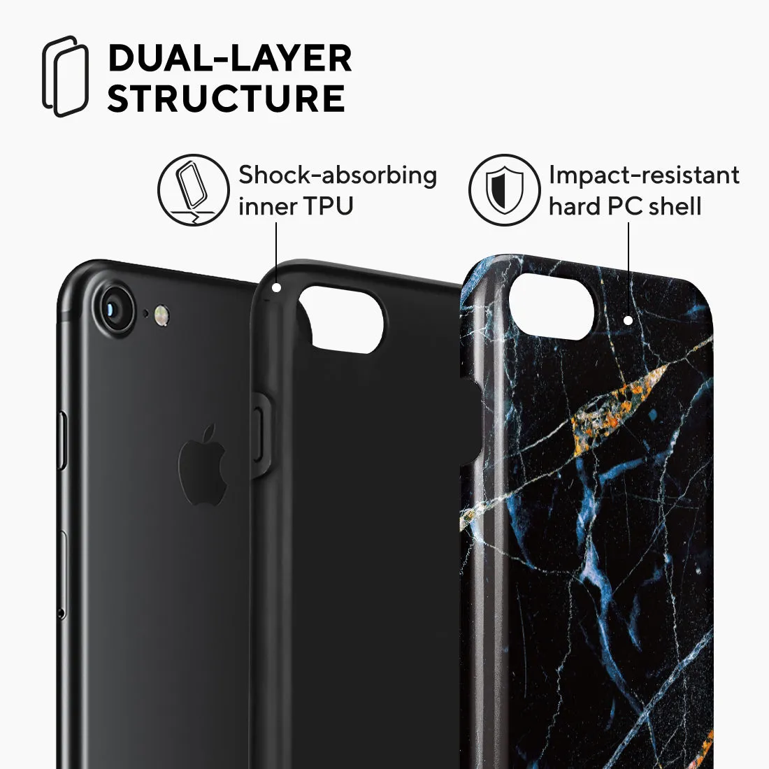 Midnight Marble - iPhone SE3 / SE2 / 8 / 7 Case