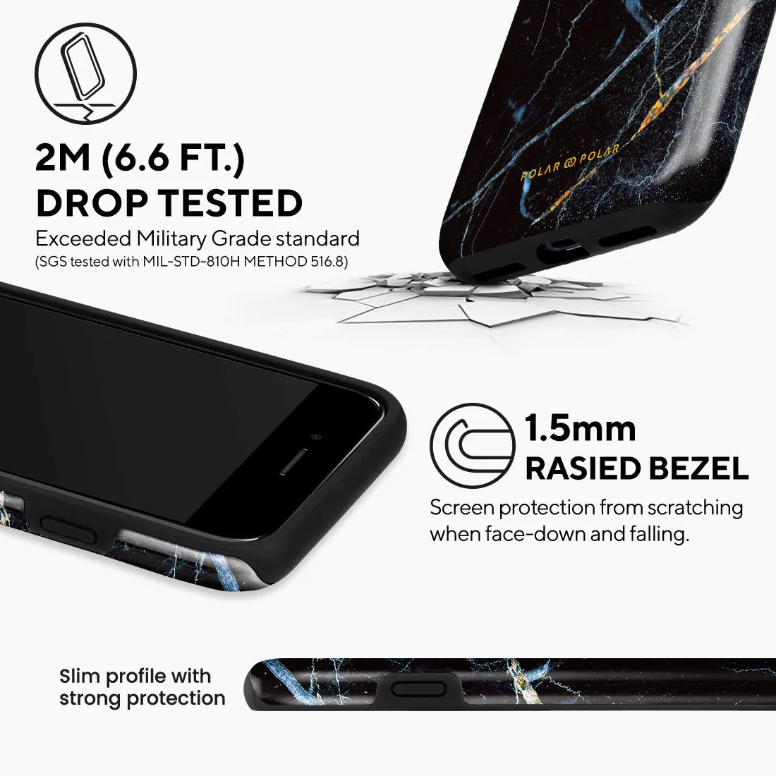 Midnight Marble - iPhone SE3 / SE2 / 8 / 7 Case