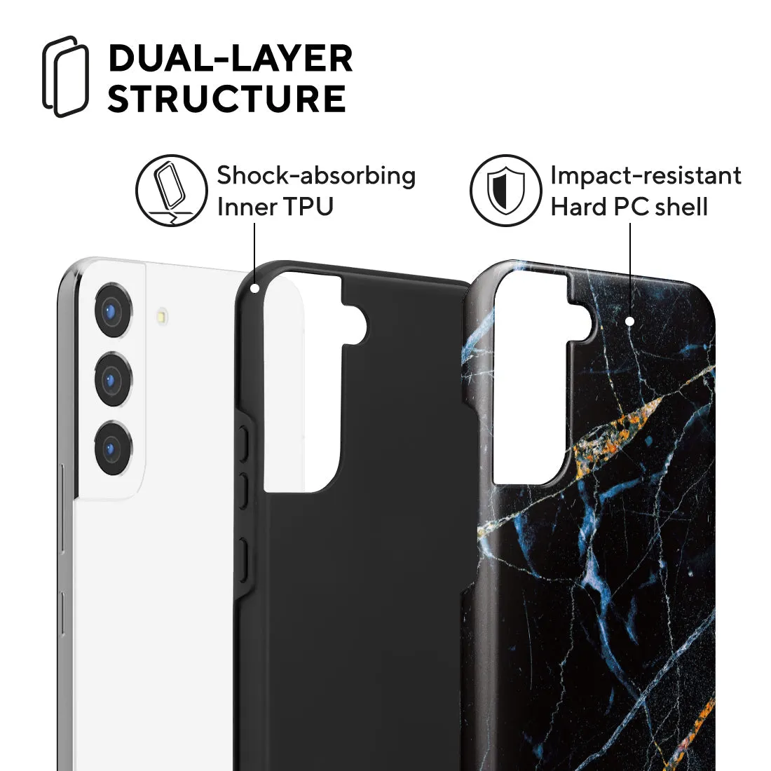 Midnight Marble - Samsung Galaxy S22  5G Case