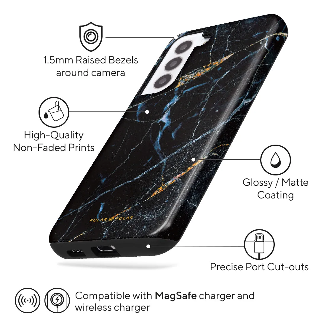 Midnight Marble - Samsung Galaxy S22  5G Case