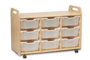 Millhouse Tray Storage Unit (1 column) with 6 Shallow Trays