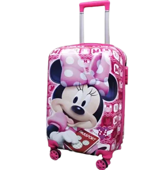 Minnie Mouse 4 Wheels Children Kids Luggage Travel Bag / Suitcase 20 Inches