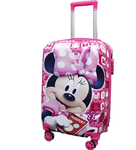 Minnie Mouse 4 Wheels Children Kids Luggage Travel Bag / Suitcase 20 Inches