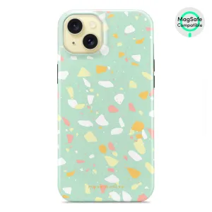 Mist Green Terrazzo Custom - iPhone 15 Plus Case