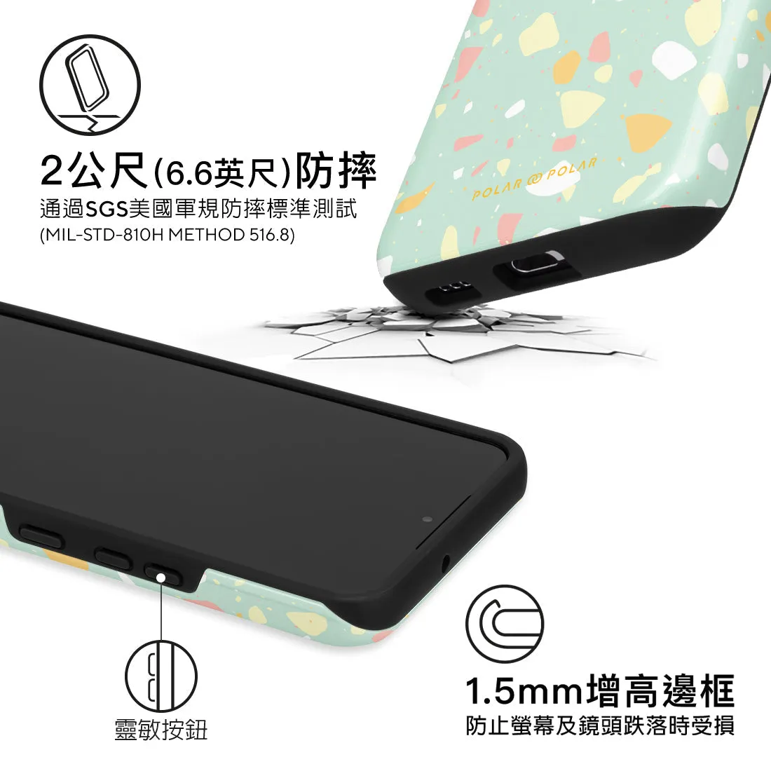 Mist Green Terrazzo Custom - Samsung Galaxy S22 5G Case