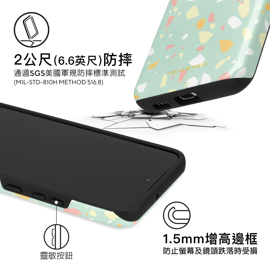 Mist Green Terrazzo Custom - Samsung Galaxy S22  5G Case