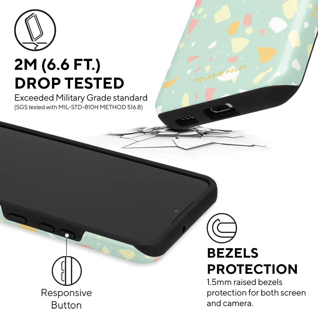 Mist Green Terrazzo Custom - Samsung Galaxy S22 5G Case