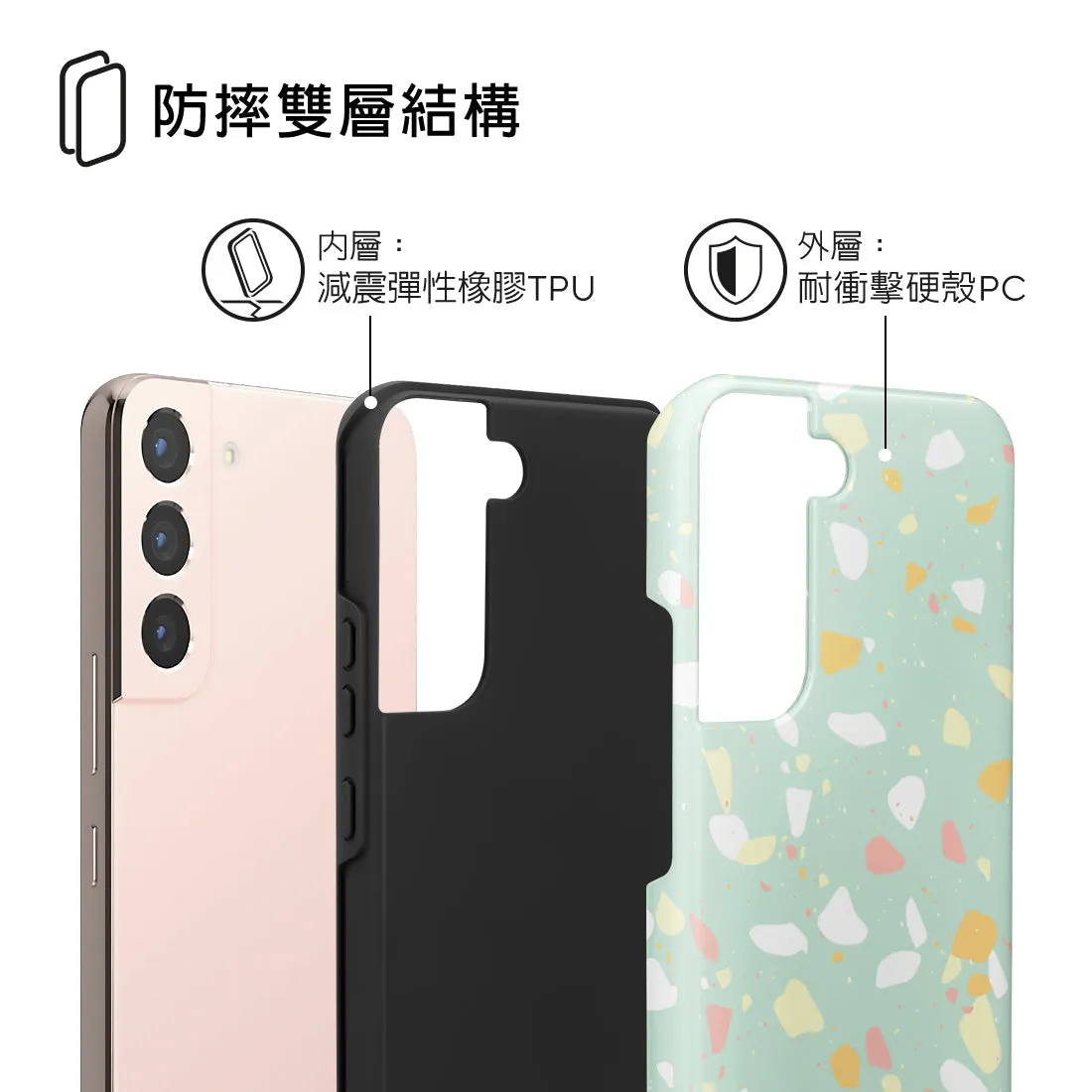Mist Green Terrazzo Custom - Samsung Galaxy S22 5G Case