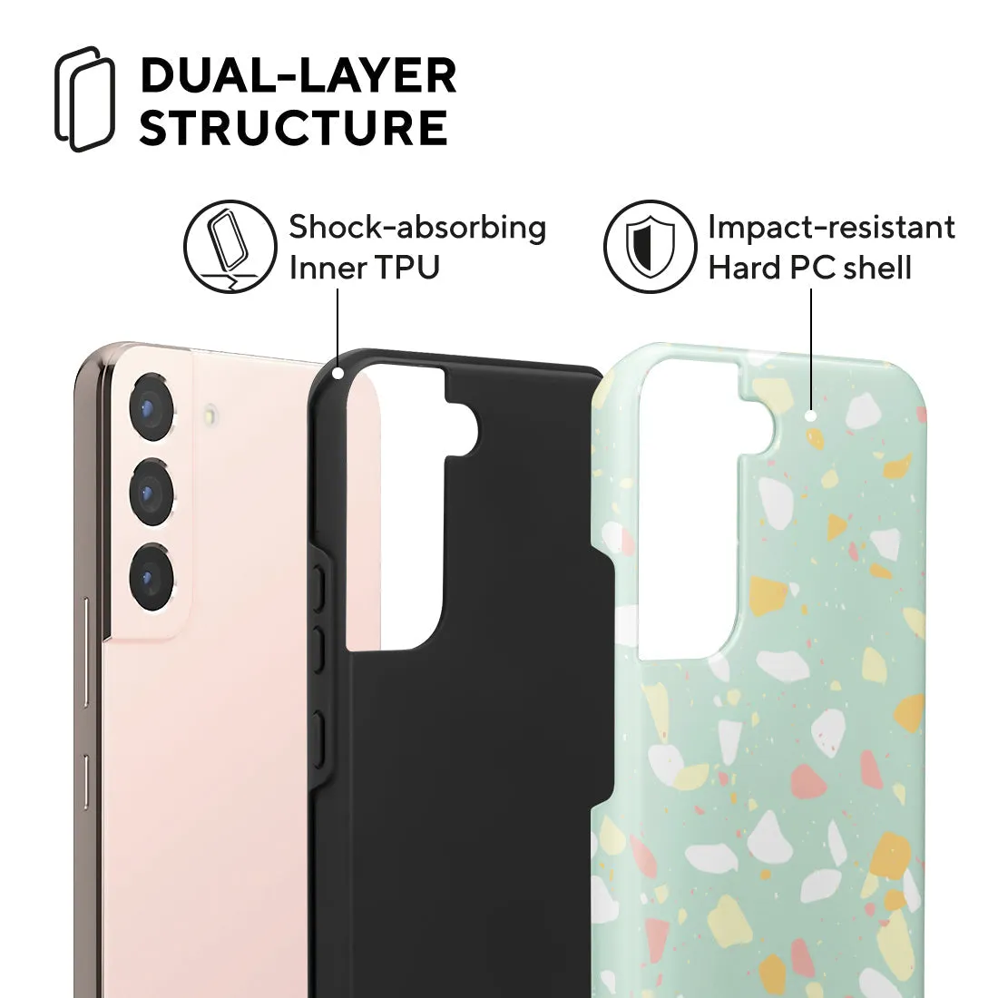 Mist Green Terrazzo Custom - Samsung Galaxy S22 5G Case