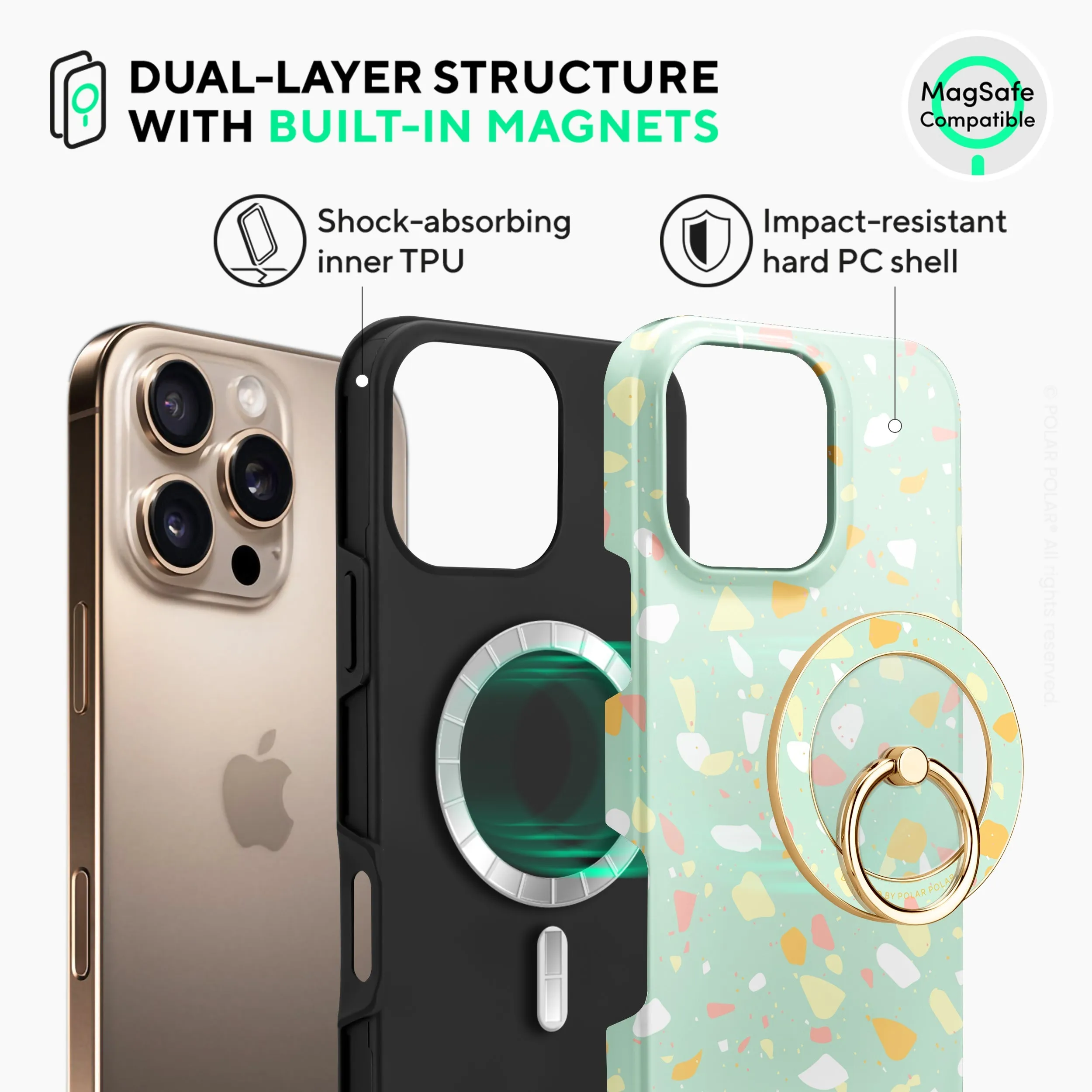 Mist Green Terrazzo - iPhone 16 Pro Max Case