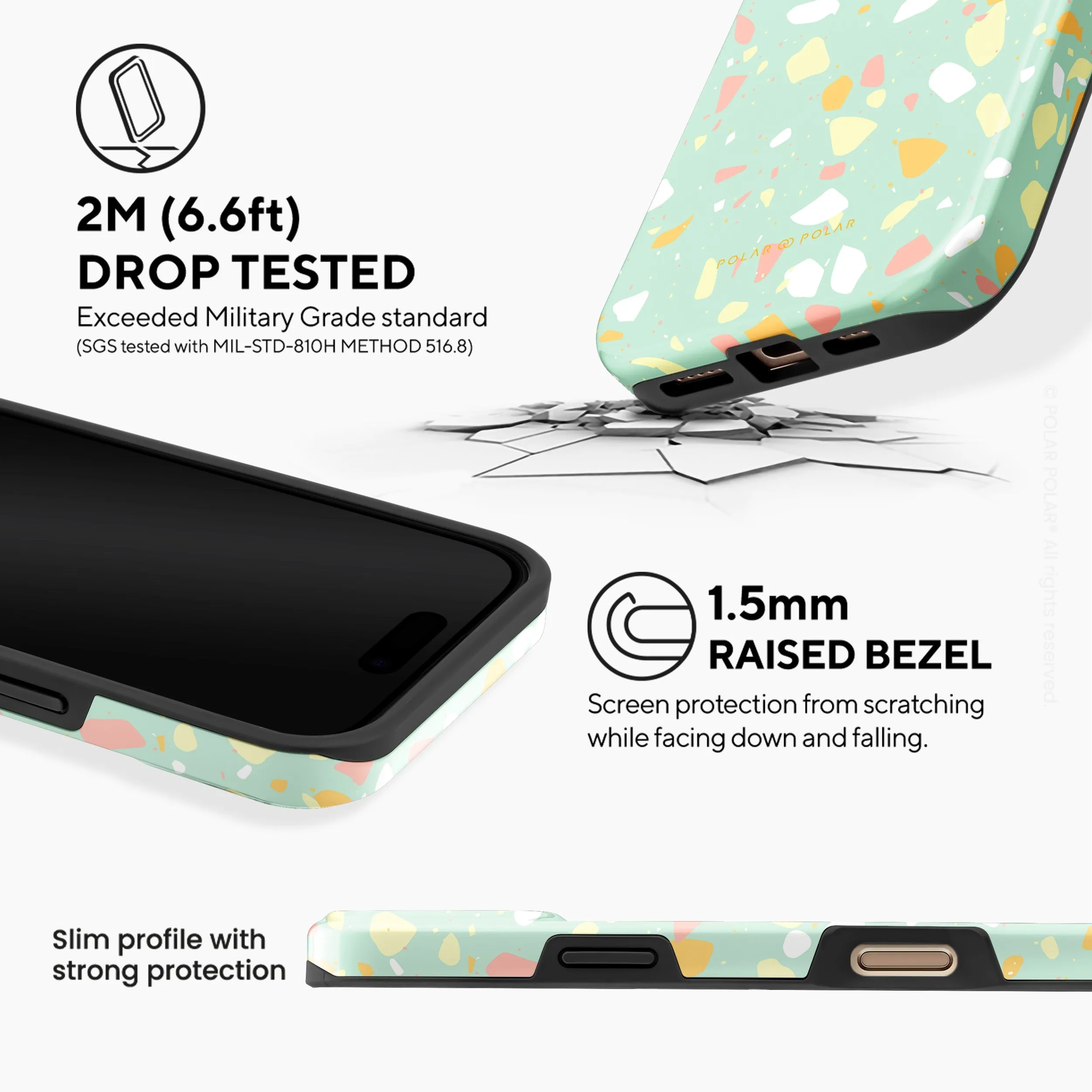 Mist Green Terrazzo - iPhone 16 Pro Max Case
