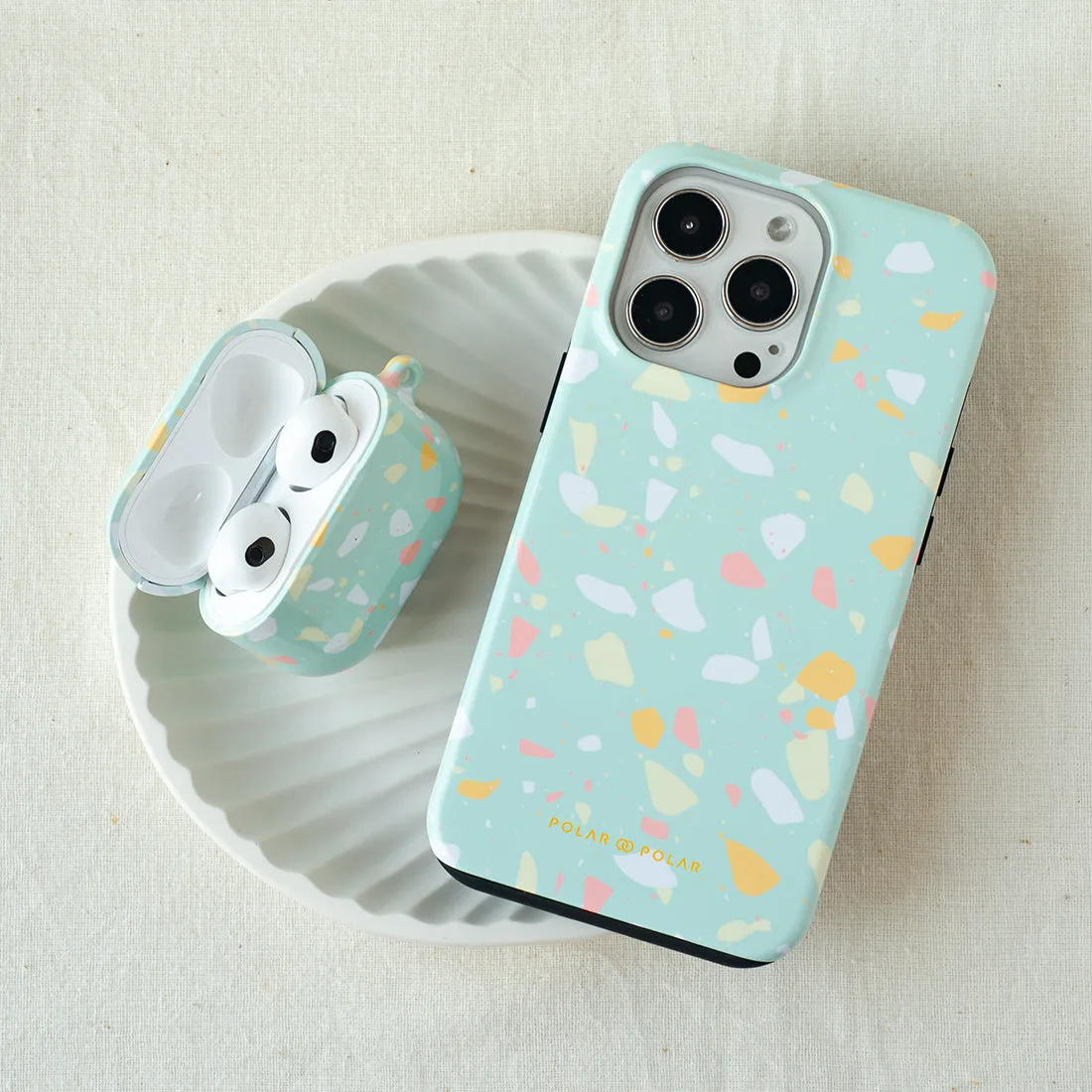 Mist Green Terrazzo - iPhone 16 Pro Max Case