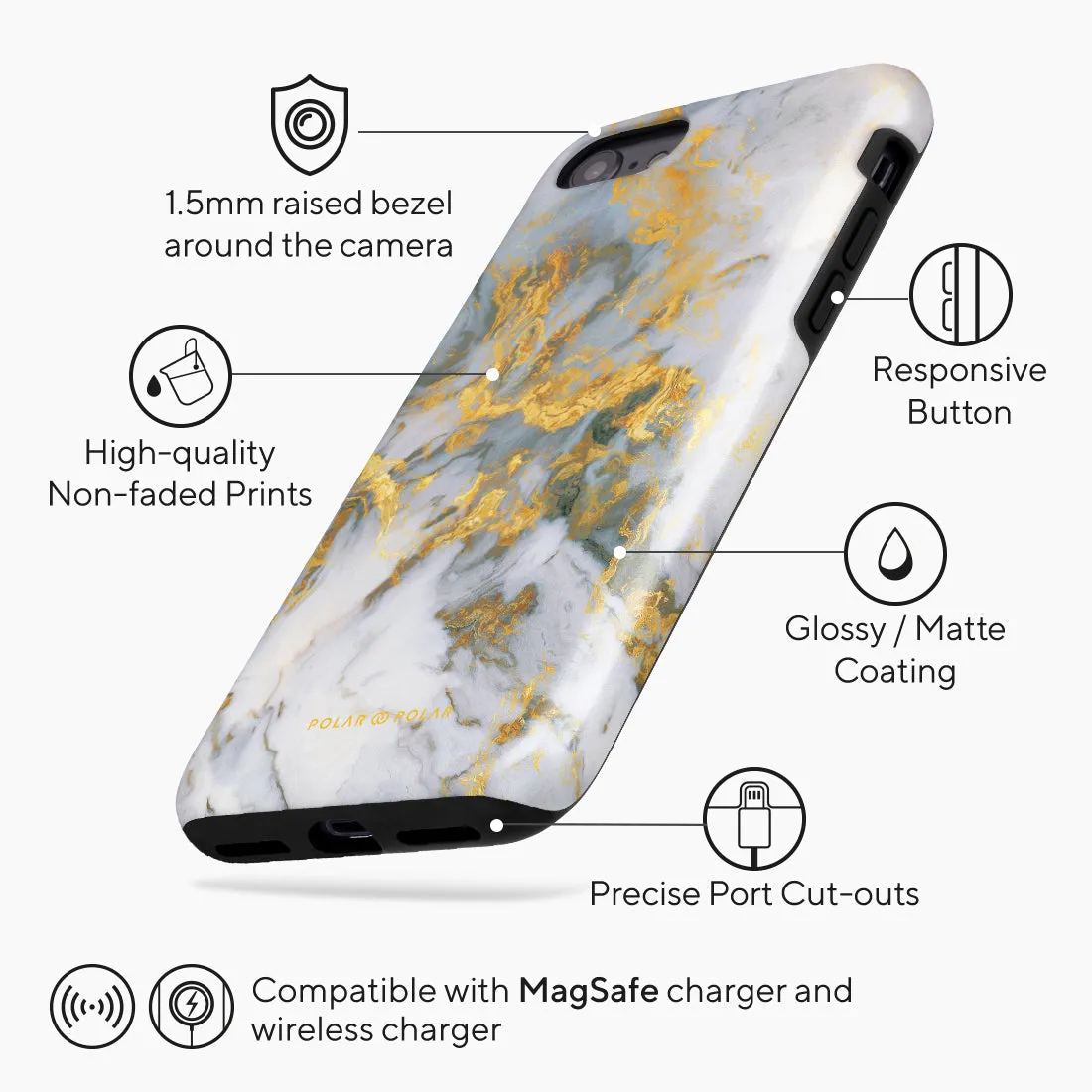 Mist Marble Custom - iPhone SE3 / SE2 / 8 / 7 Case