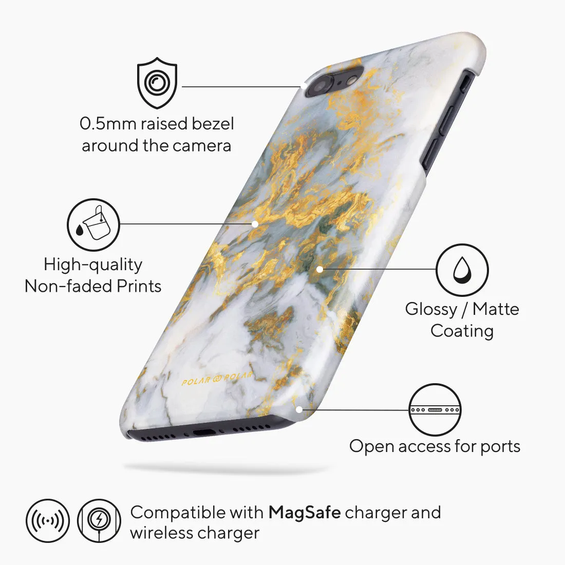 Mist Marble Custom - iPhone SE3 / SE2 / 8 / 7 Case