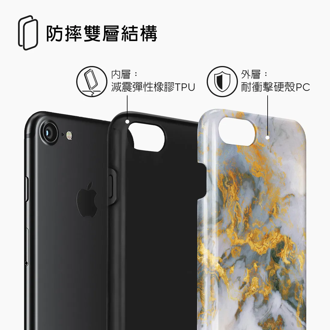 Mist Marble Custom - iPhone SE3 / SE2 / 8 / 7 Case