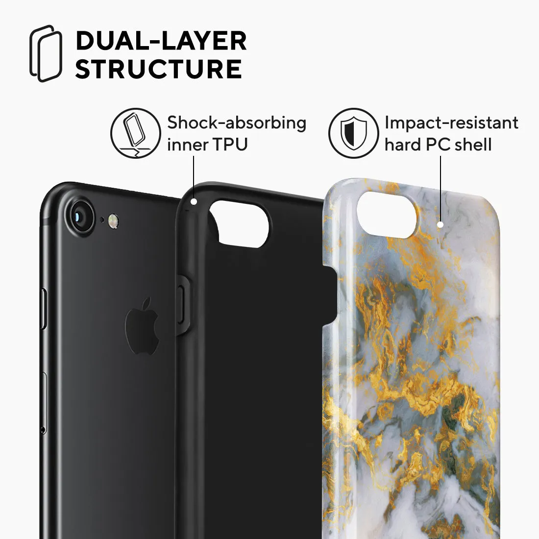 Mist Marble Custom - iPhone SE3 / SE2 / 8 / 7 Case