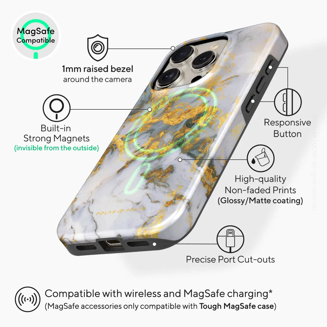 Mist Marble - iPhone 15 Pro Case