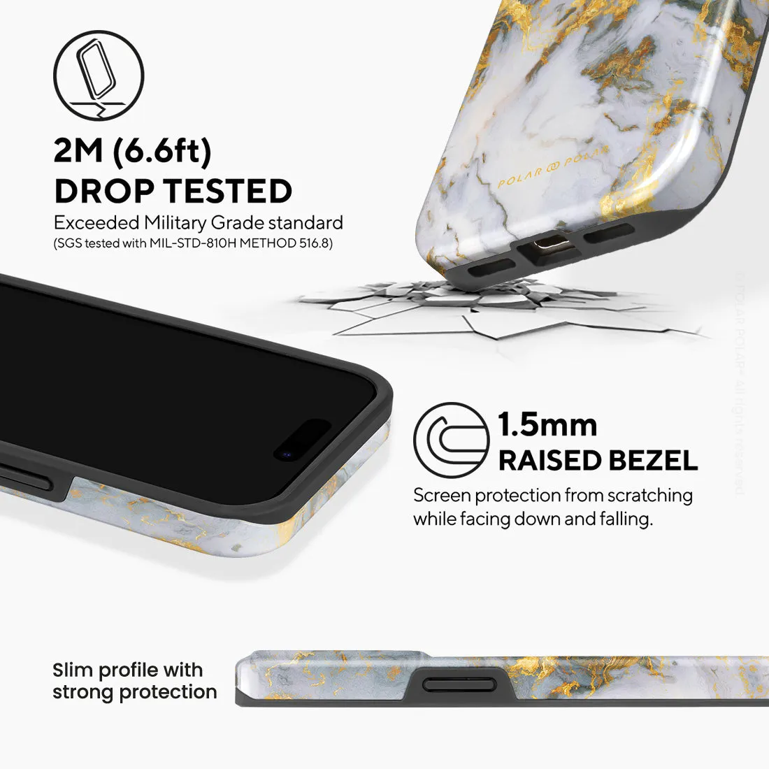 Mist Marble - iPhone 15 Pro Case