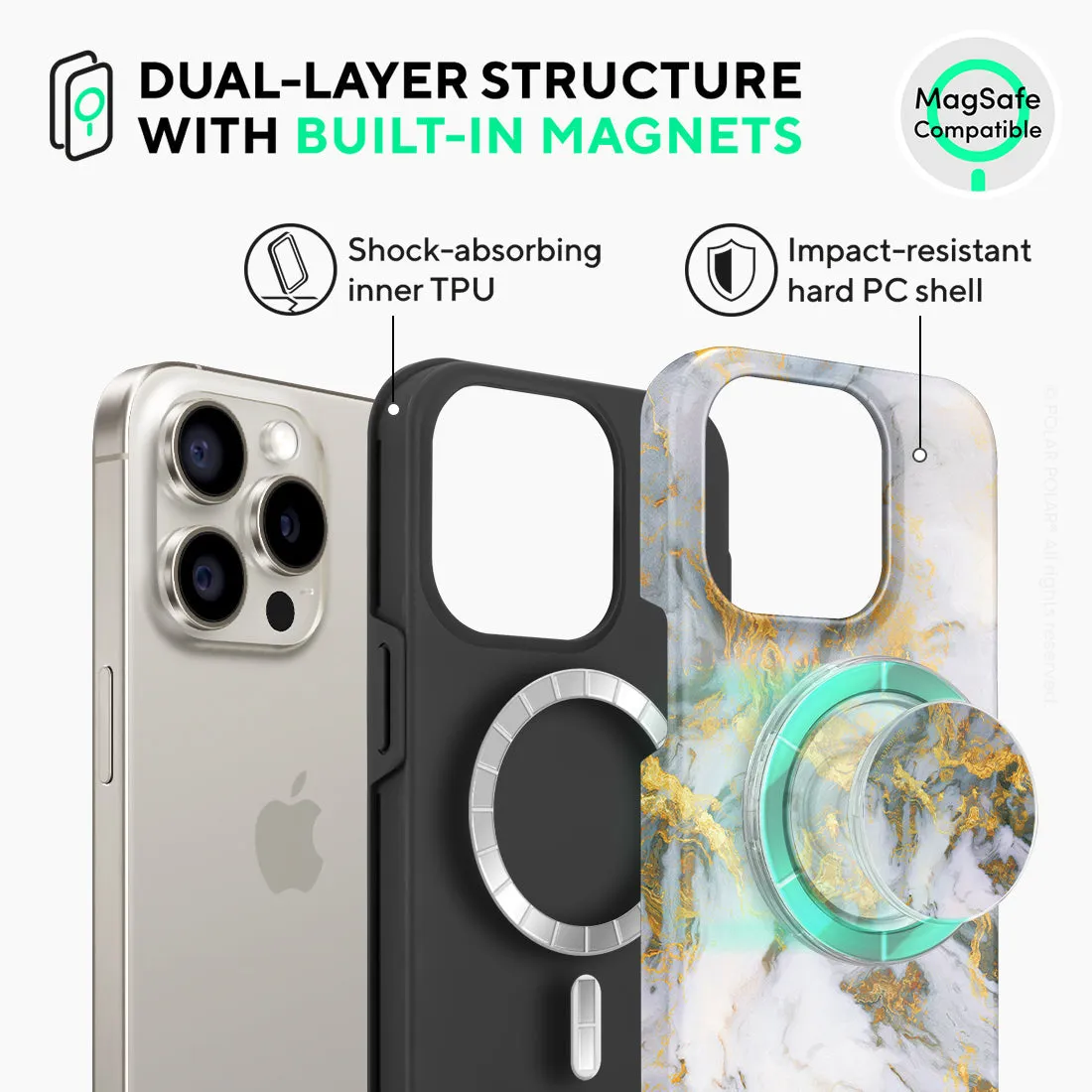 Mist Marble - iPhone 15 Pro Case