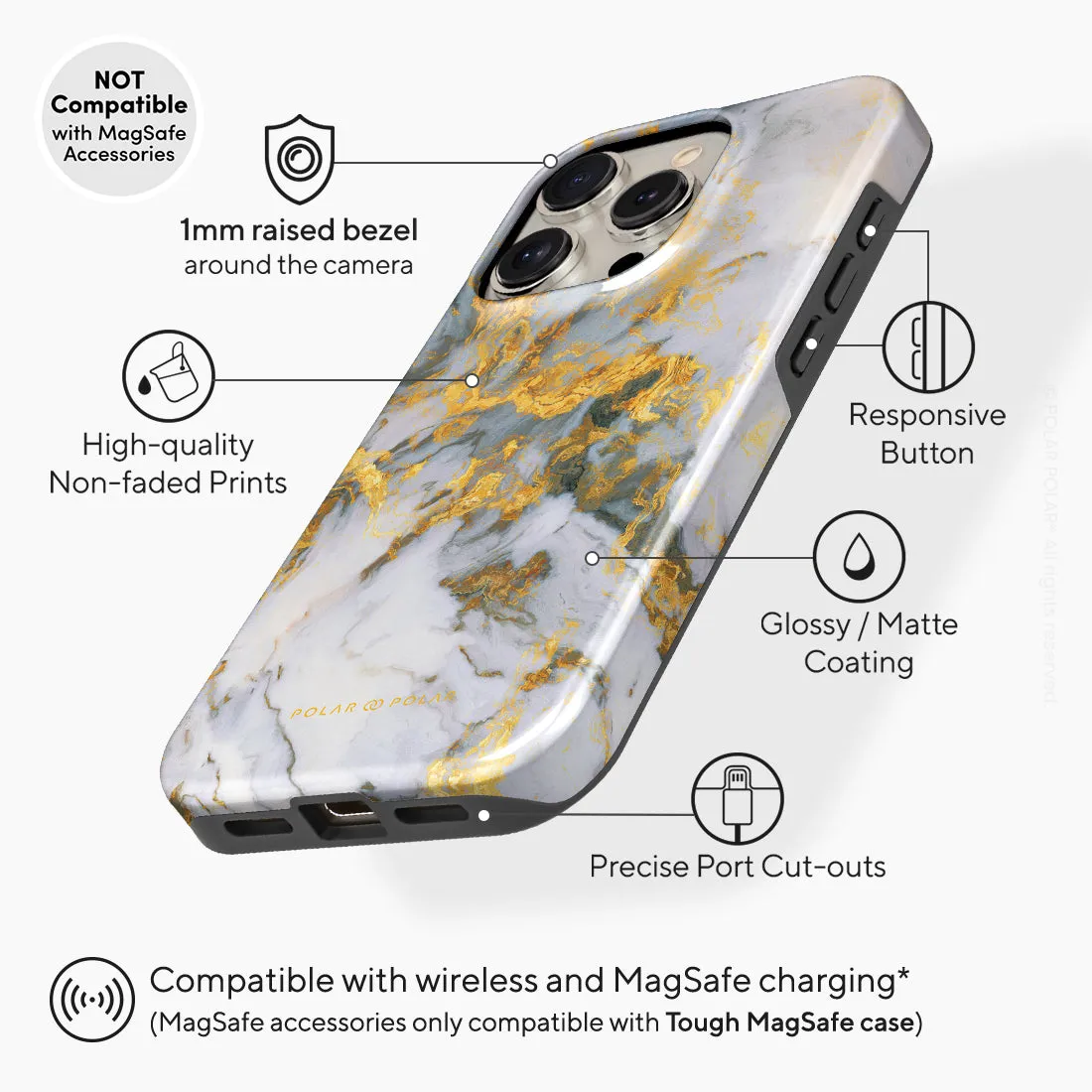 Mist Marble - iPhone 15 Pro Case