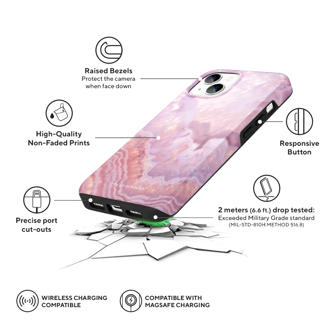 Misty Rose Coral Custom - iPhone 13 Case