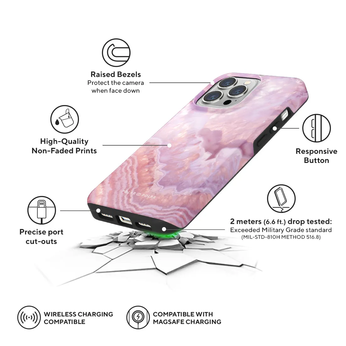 Misty Rose Coral Custom - iPhone 13 Pro Case