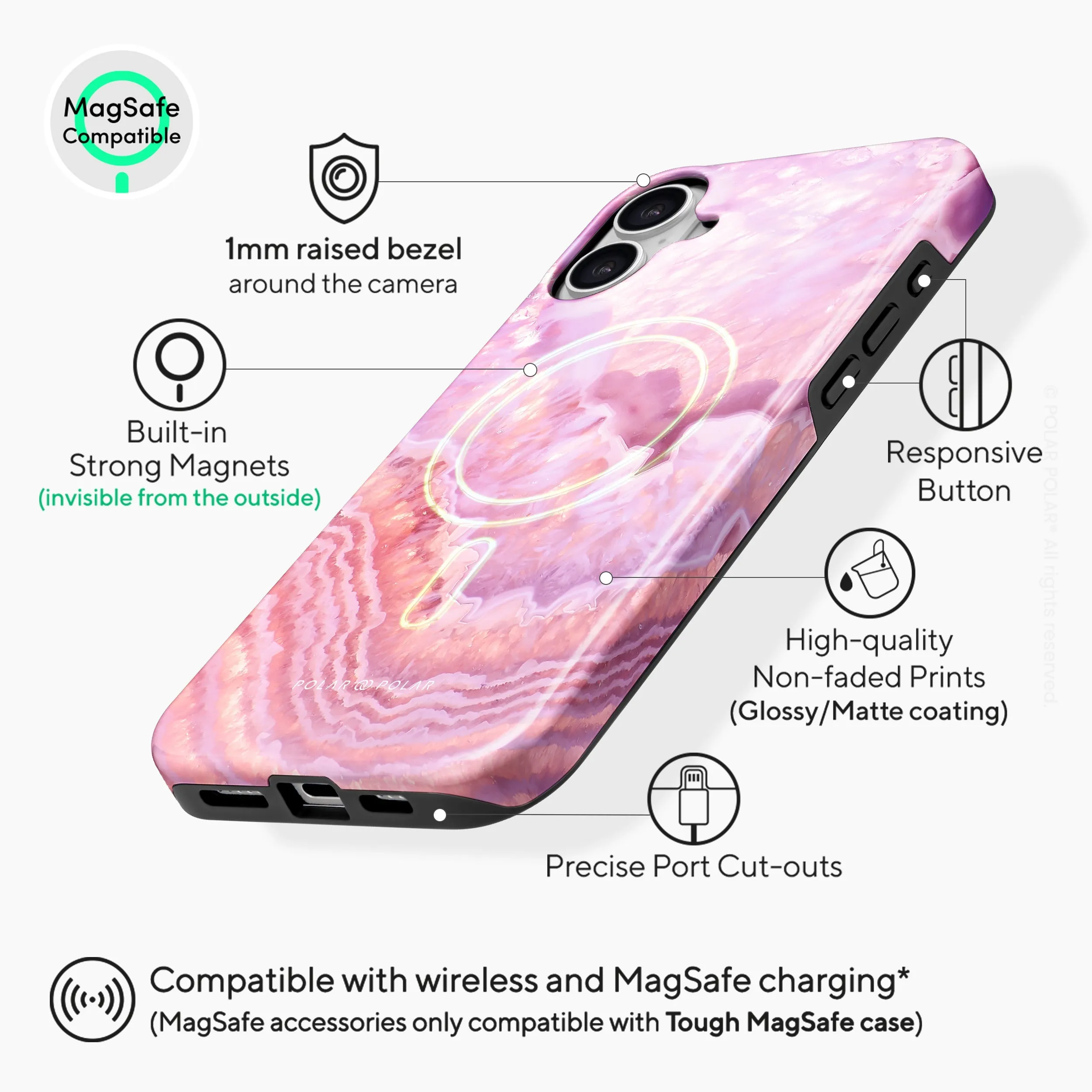 Misty Rose Coral - iPhone 16 Plus Case