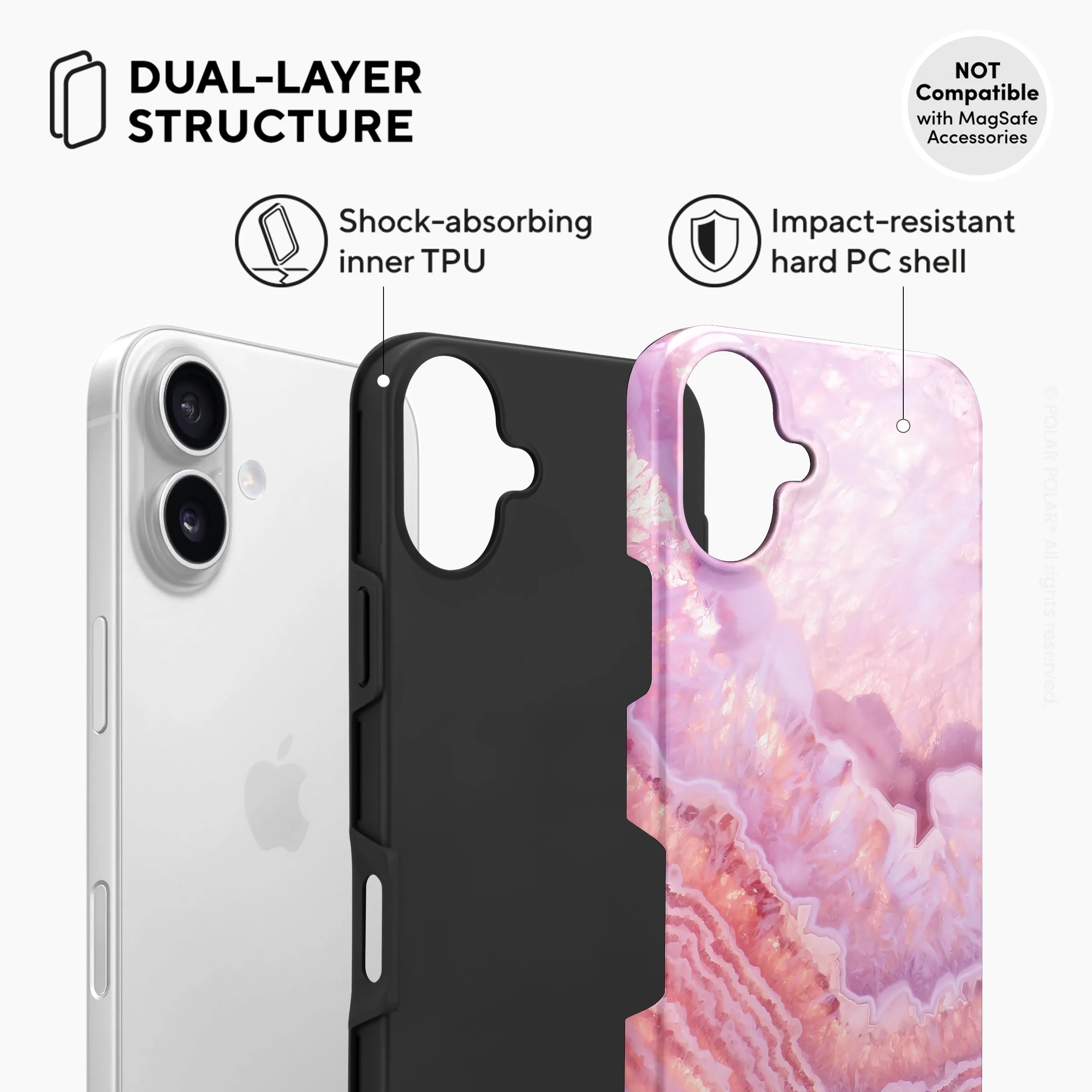 Misty Rose Coral - iPhone 16 Plus Case