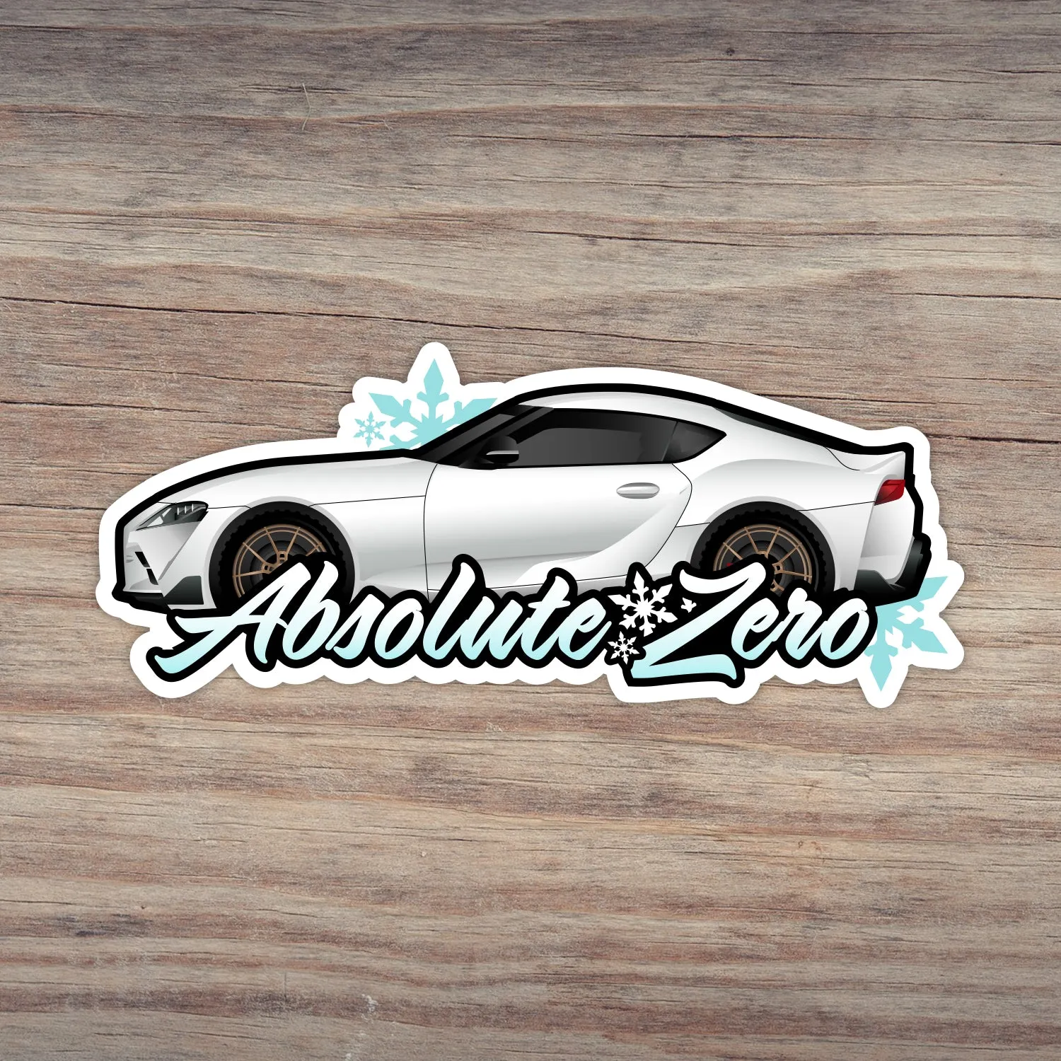 MKV Supra Absolute White Snowflakes Sticker