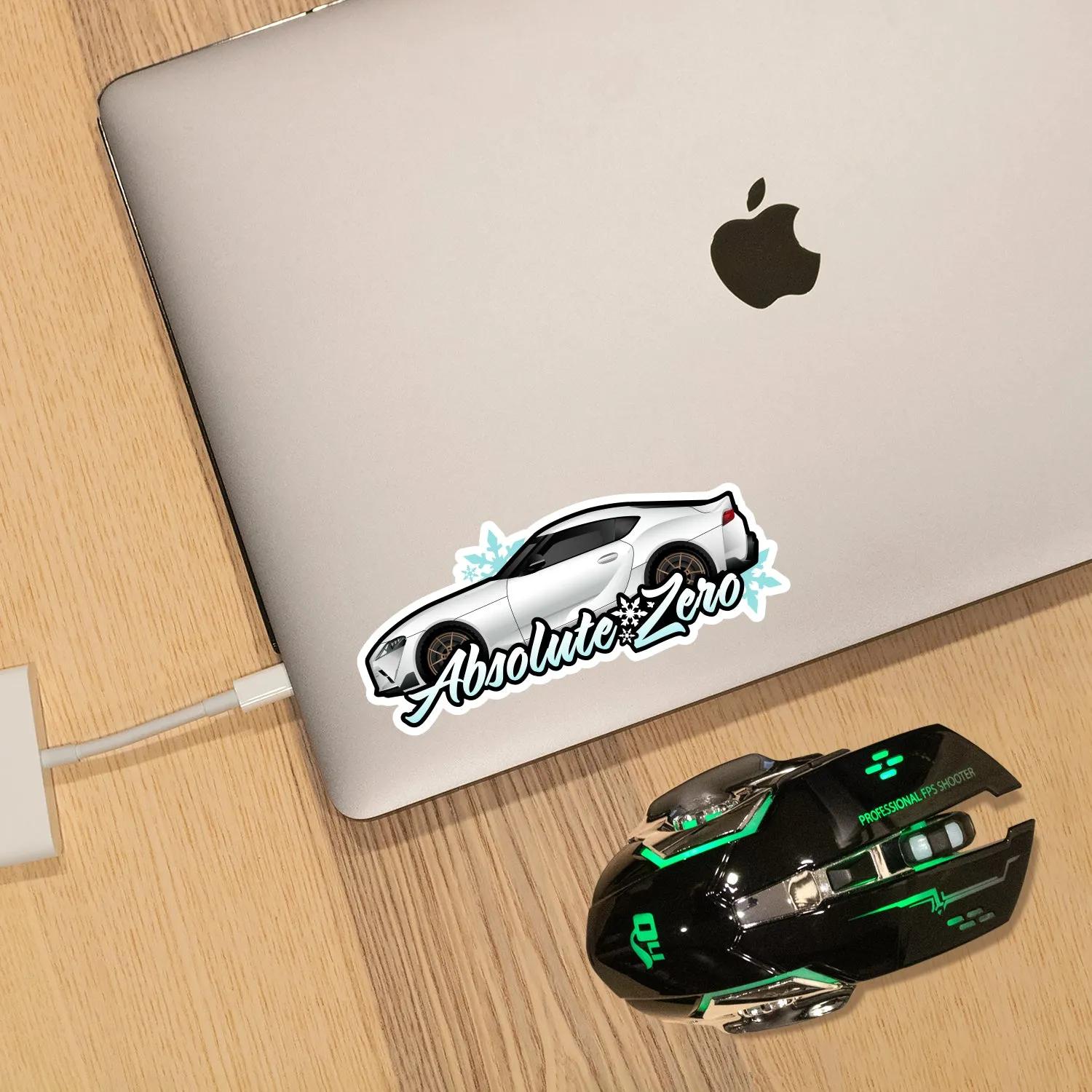 MKV Supra Absolute White Snowflakes Sticker