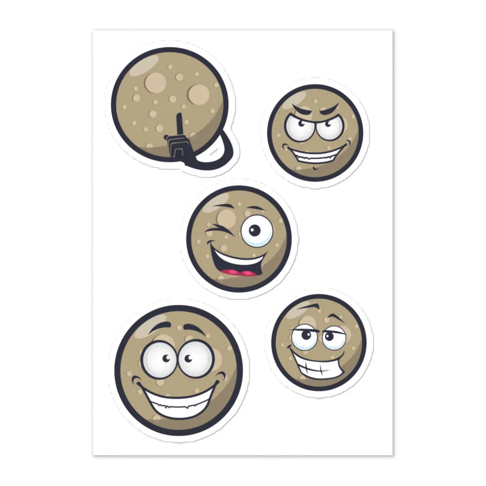 Mondgeflüster - Stickerbogen Smileys