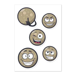 Mondgeflüster - Stickerbogen Smileys