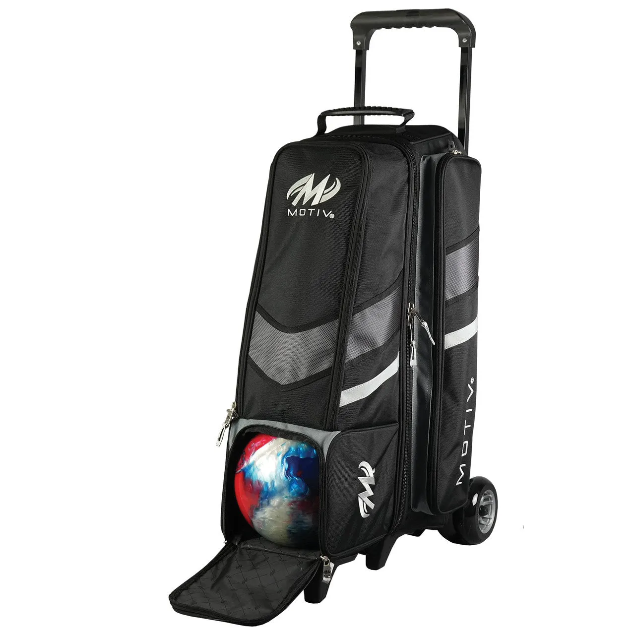Motiv Vault Inline 4 Ball Roller Bowling Bag - Black/Grey (Coming SOON)