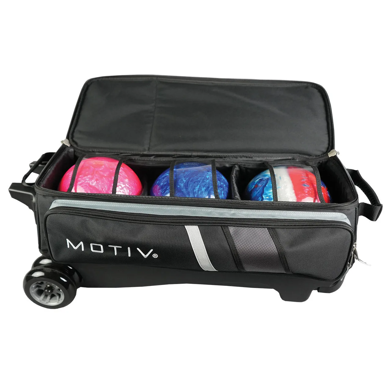 Motiv Vault Inline 4 Ball Roller Bowling Bag - Black/Grey (Coming SOON)
