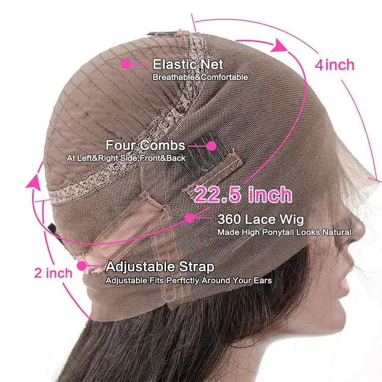 Natural 360 Lace Frontal Kinky Edges Ventilated Wig