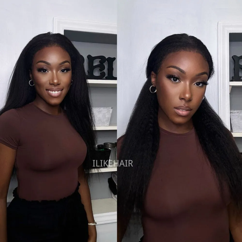 Natural 360 Lace Frontal Kinky Edges Ventilated Wig