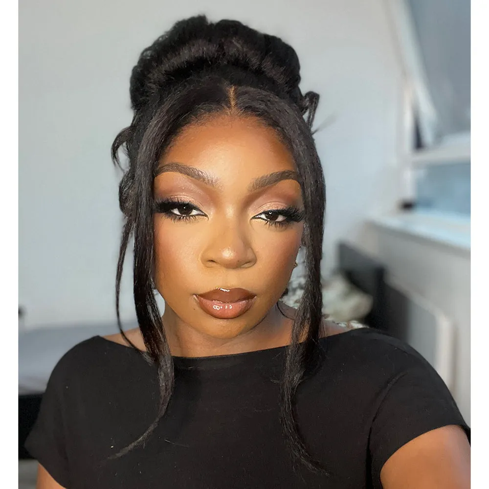 Natural 360 Lace Frontal Kinky Edges Ventilated Wig