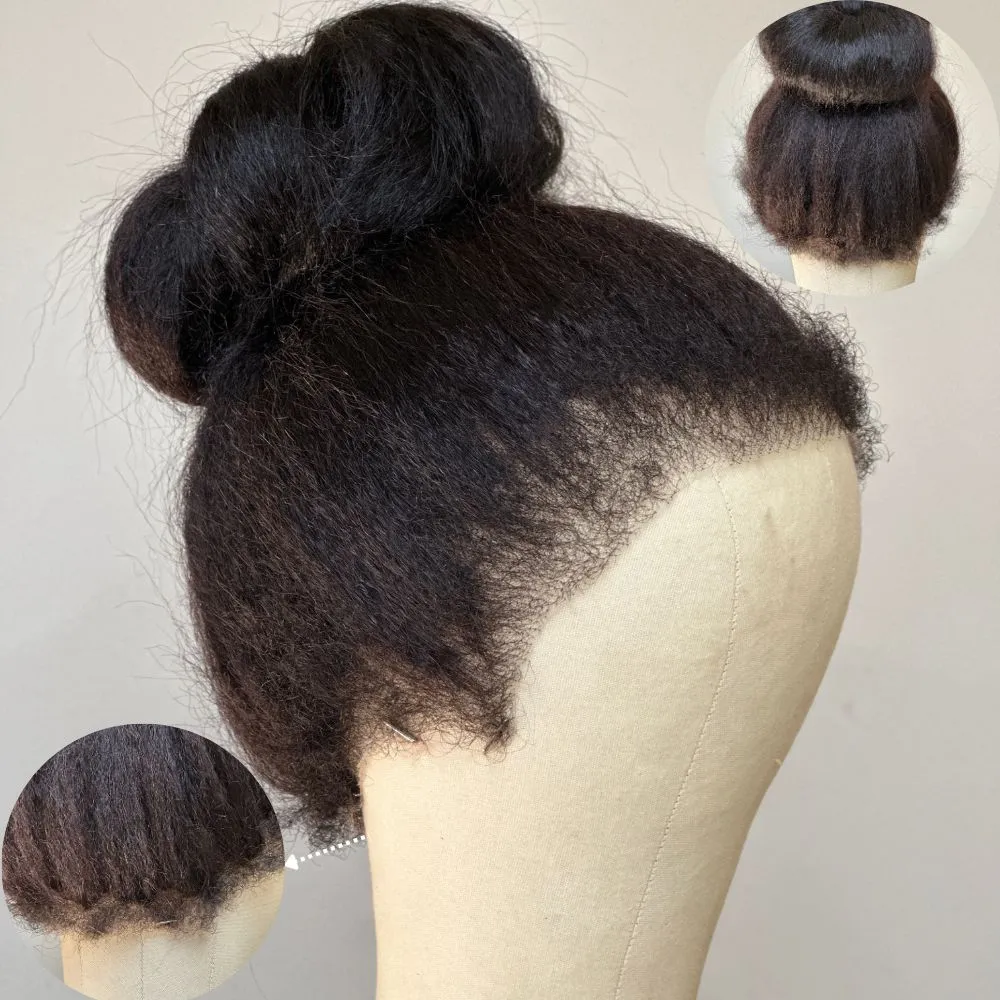 Natural 360 Lace Frontal Kinky Edges Ventilated Wig