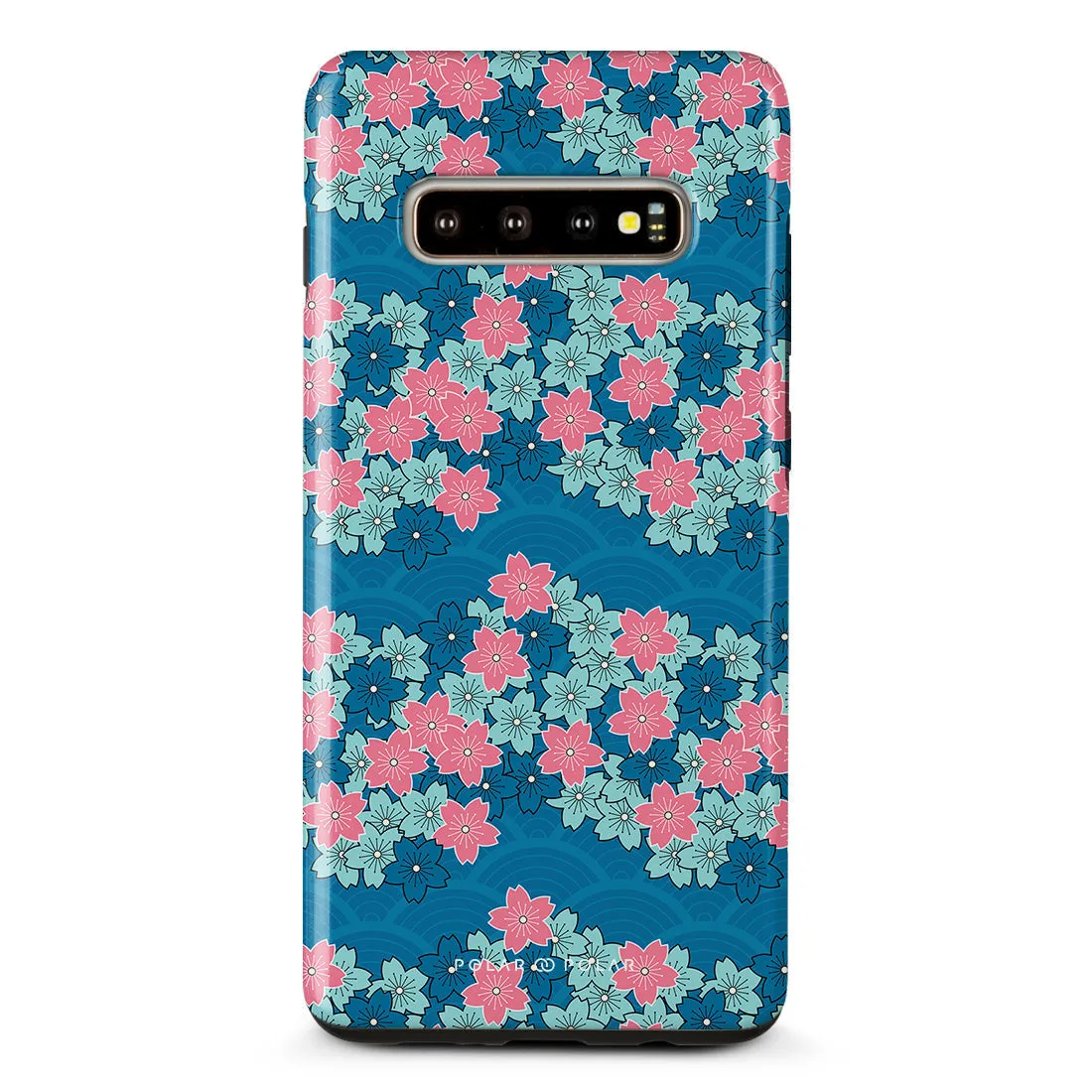 Navy Sakura Wave Custom - Samsung Galaxy S10 Plus Case