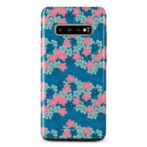 Navy Sakura Wave Custom - Samsung Galaxy S10 Plus Case