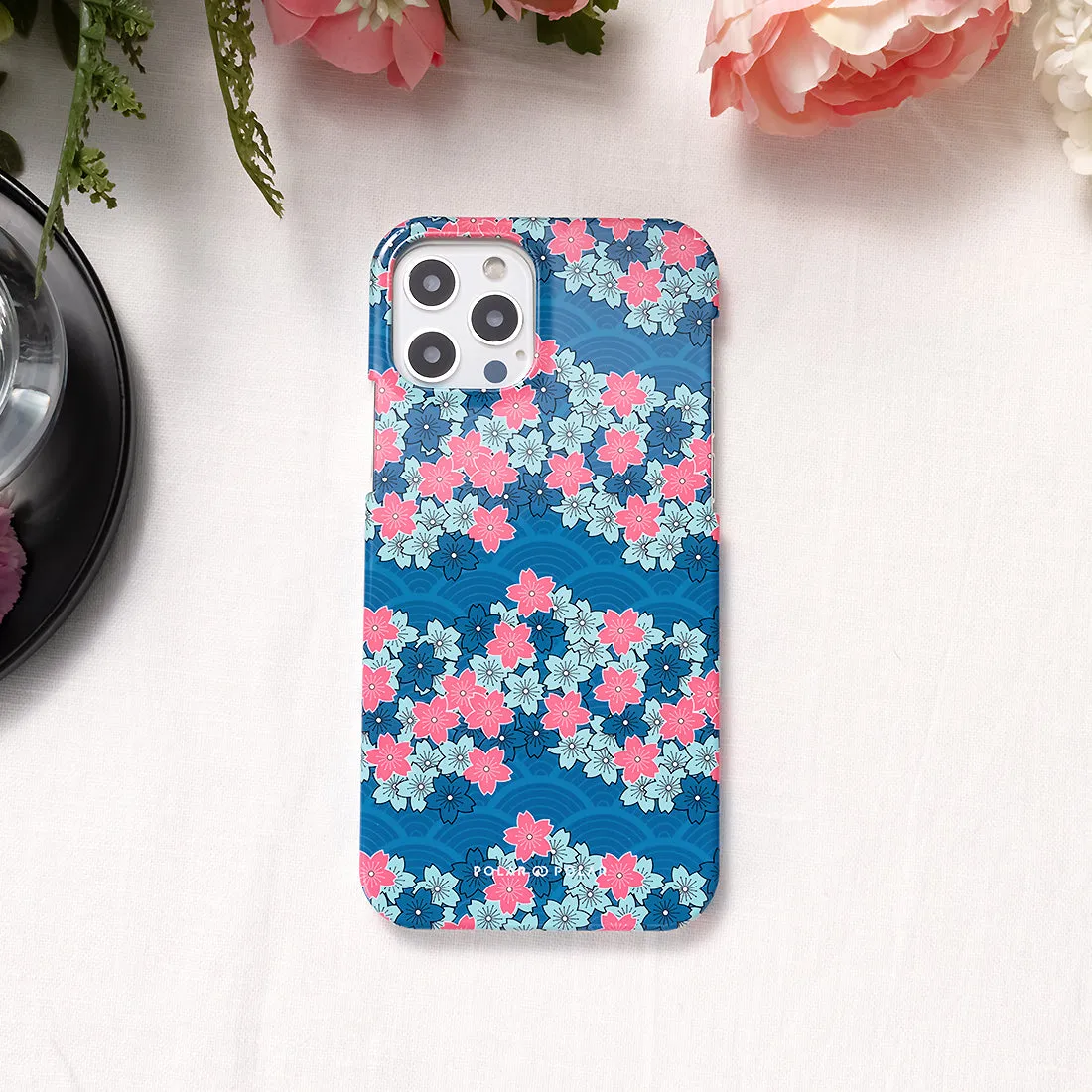 Navy Sakura Wave Custom - Samsung Galaxy S10 Plus Case