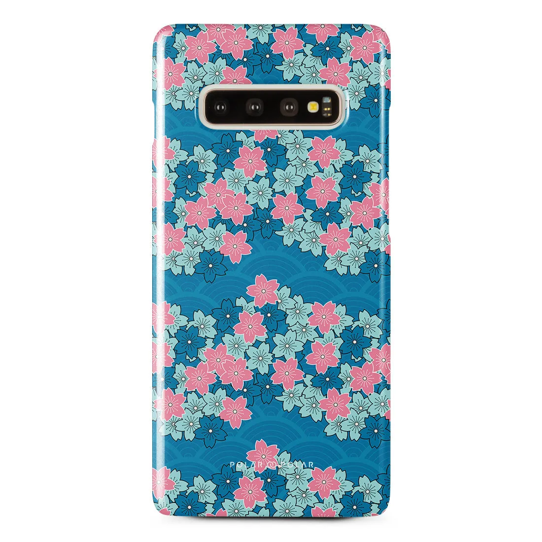Navy Sakura Wave Custom - Samsung Galaxy S10 Plus Case