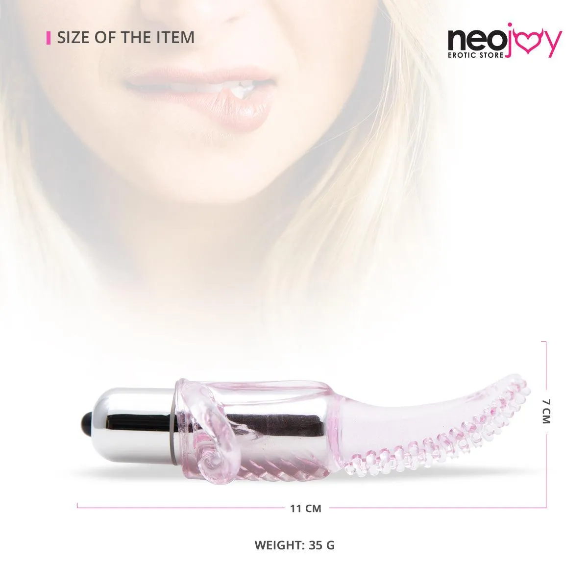 Neojoy Hot Spot Tickler - Masturbation Clitoral Vibrator - Jelly Tongue Bullet Vibrator for Women - Adult Sex Toy