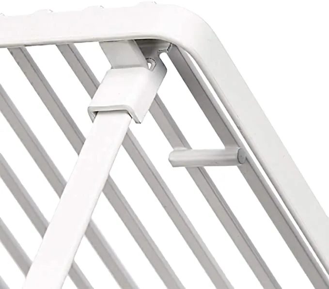 New Amazon Basics Metal Stackable Kitchen Storage Shelves - White! Set of 2 metal wire racks for kitchen and cabinet organization