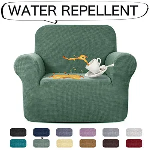 New AUJOY Stretch Chair Cover Water-Repellent Couch Covers Dog Cat Pet Proof Sofa Chair Slipcovers Protectors (Chair, Pea Green) Retails $70 